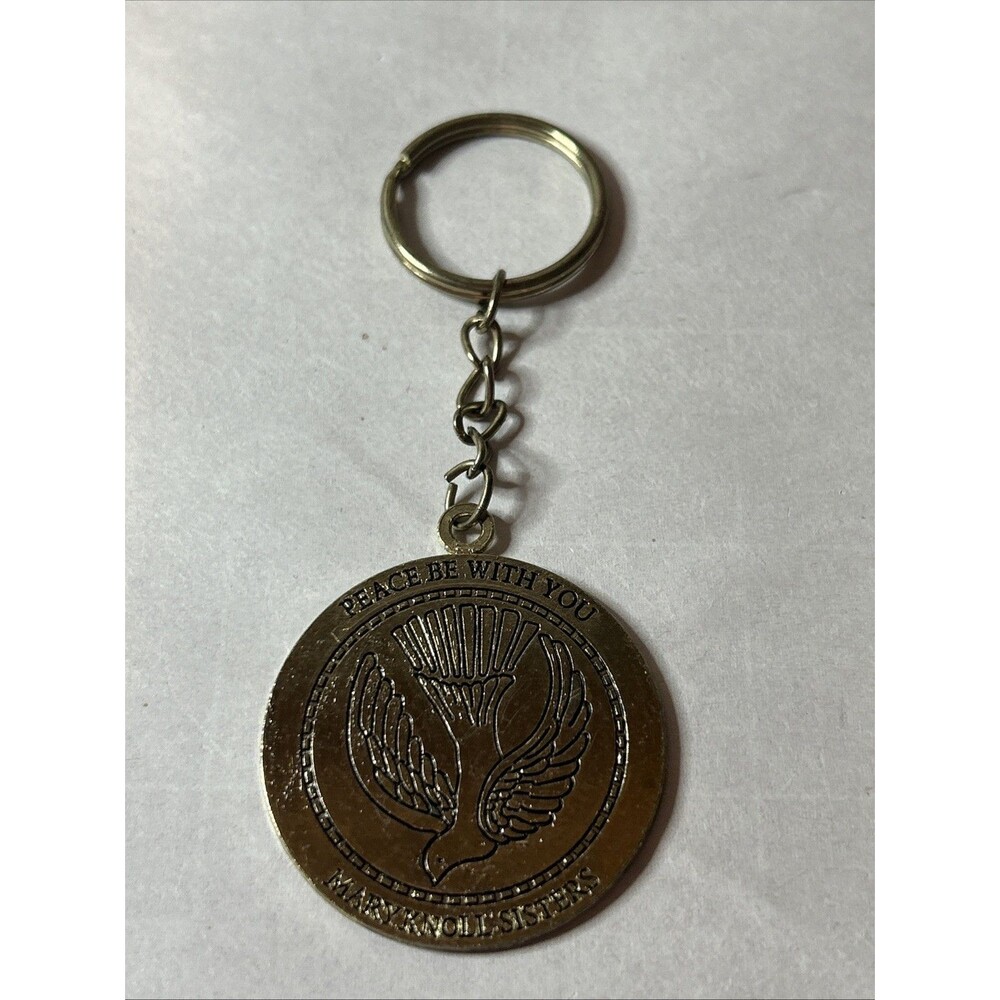 Key Chain Inspirational Gold Tone Key Chain with Biblical Quote